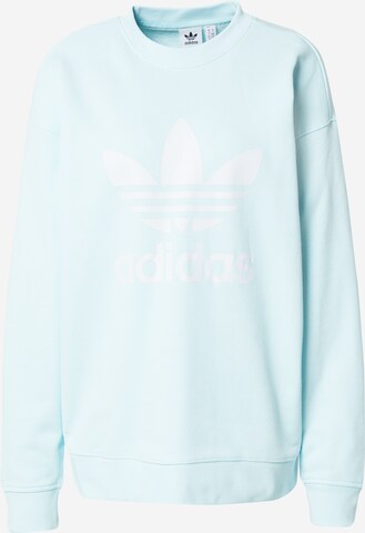 Bluză de molton 'Trefoil Crew' de la ADIDAS ORIGINALS pe albastru: față