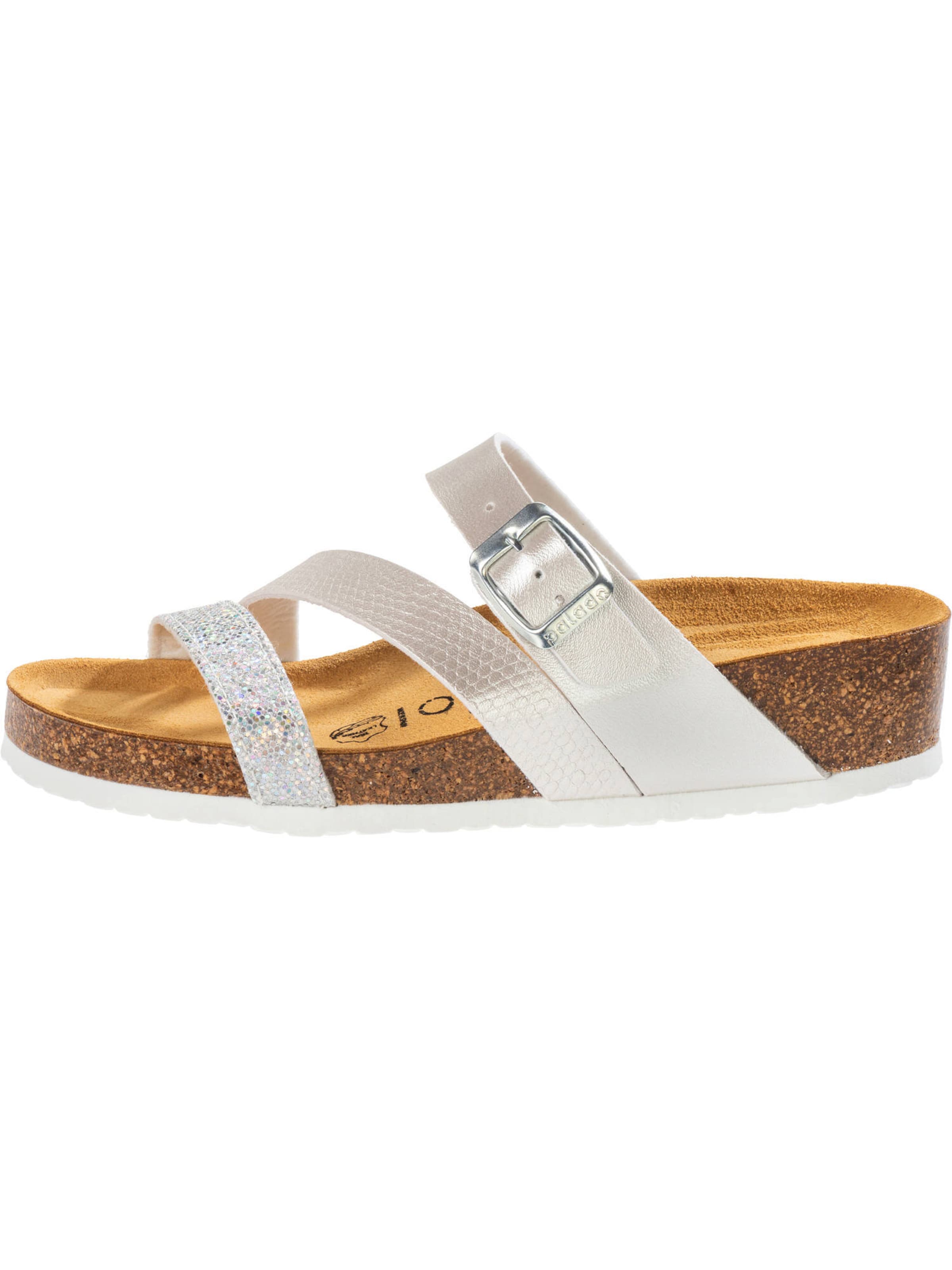 Palado Pantolette 'Chios' in Silber: Vorderseite