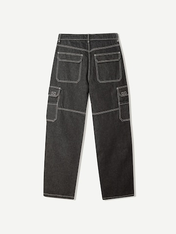 Bershka Baggy Cargojeans i sort