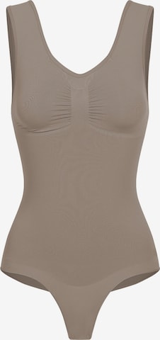 cfab (formerly creamy fabrics) Shapingbody 'Tank Bodysuit Sculpting Shapewear mit String' in Grau: Vorderseite