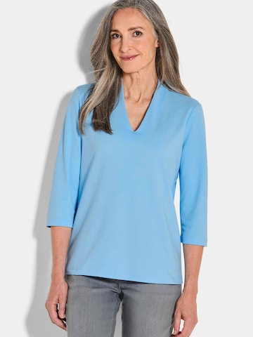 Goldner Shirt in Blau: Vorderseite