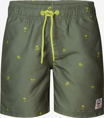 Petrol Industries Board Shorts in Green: front