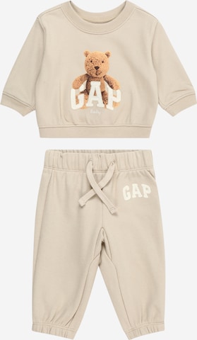 GAP Joggingpak 'NOVELTY' in Beige: voorkant