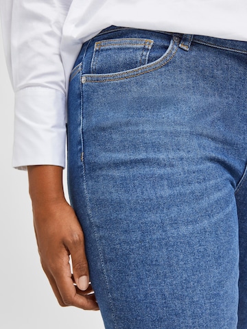 Selected Femme Curve Skinny Jeans 'Tia' in Blau
