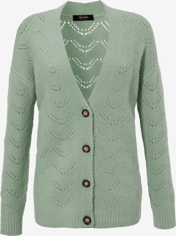 Aniston CASUAL Knit Cardigan in Green: front