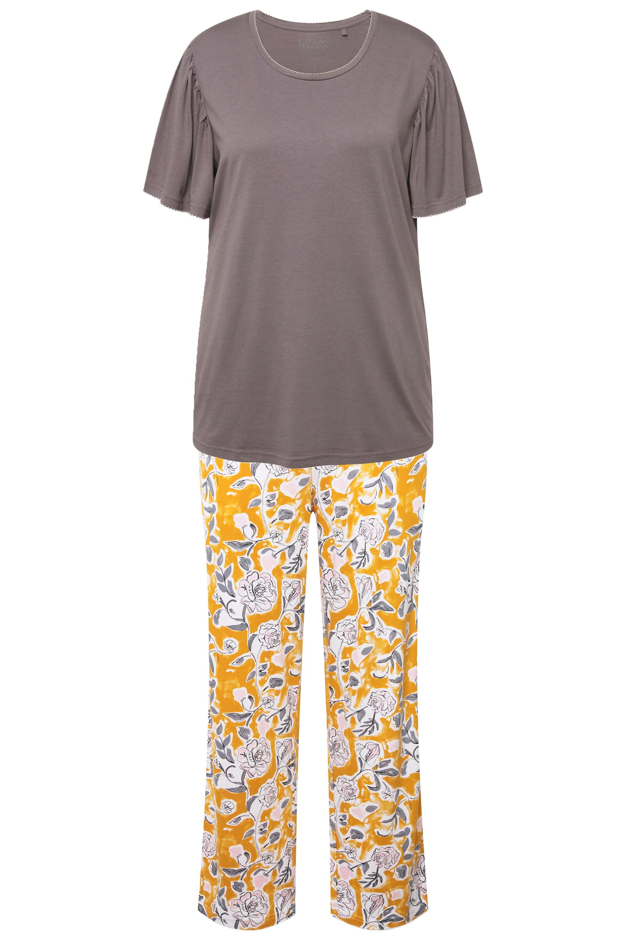 Ulla Popken Pyjama in Mischfarben: Vorderseite