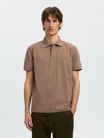 SELECTED Shirt in Brown: front