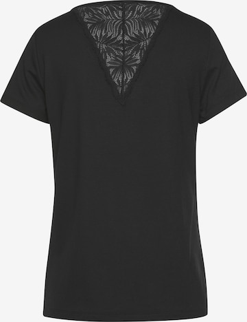 T-shirt LASCANA en noir : devant