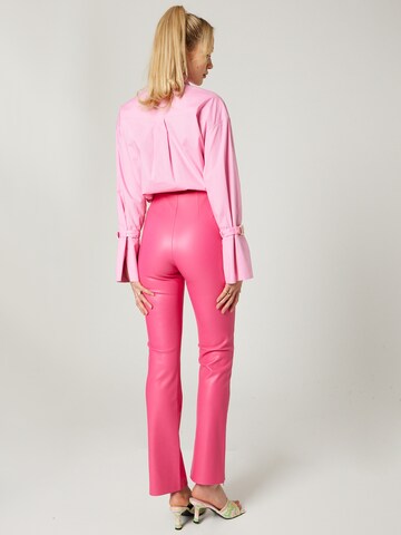 Hoermanseder x About You Boot cut Pants 'Masha' in Pink