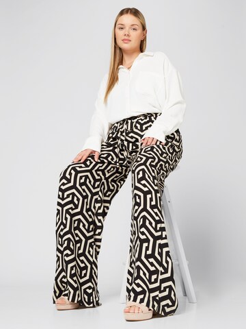 Guido Maria Kretschmer Curvy Wide leg Broek 'Hellen' in Zwart