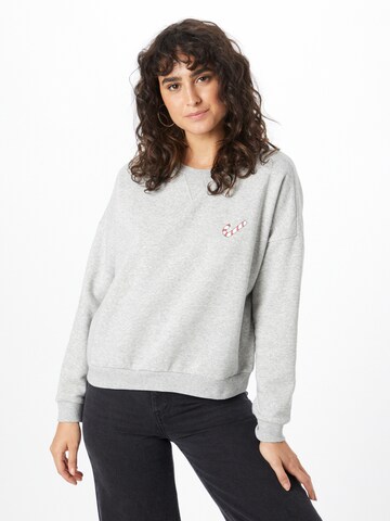 PIECES Sweatshirt in Grey: front