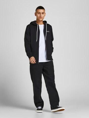 JACK & JONES - Sudadera con cremallera 'Tons' en negro