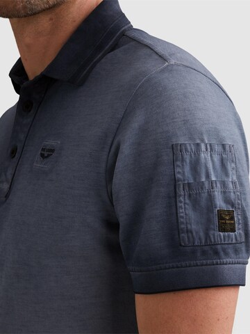 PME Legend - Camiseta 'Polo shirt in piqué with flight pocket' en azul