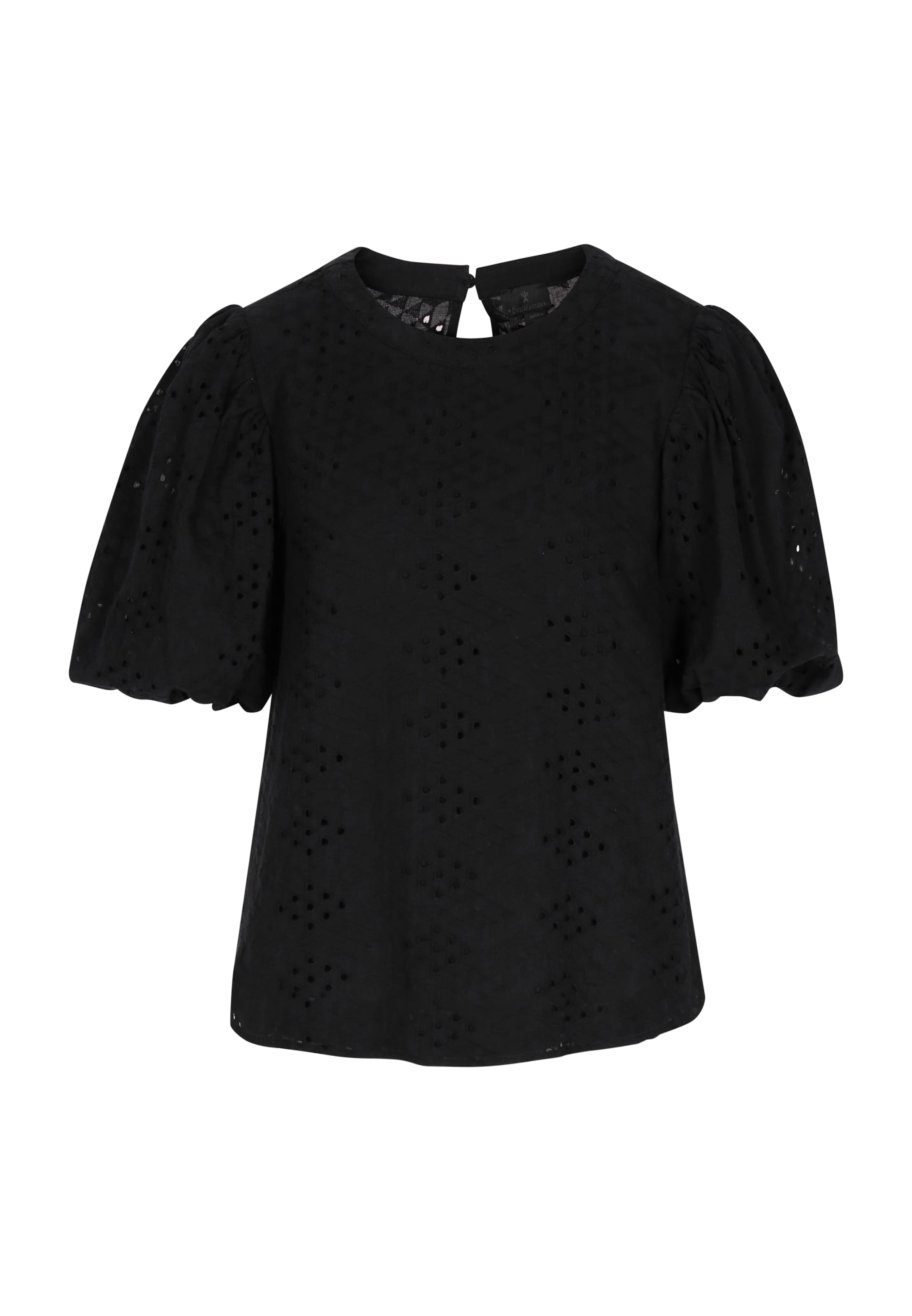 DreiMaster Klassik - Blusa 'Classic Look' em preto: frente