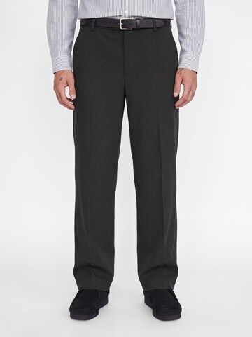 JACK & JONES Loose fit Trousers with creases in Grey: front