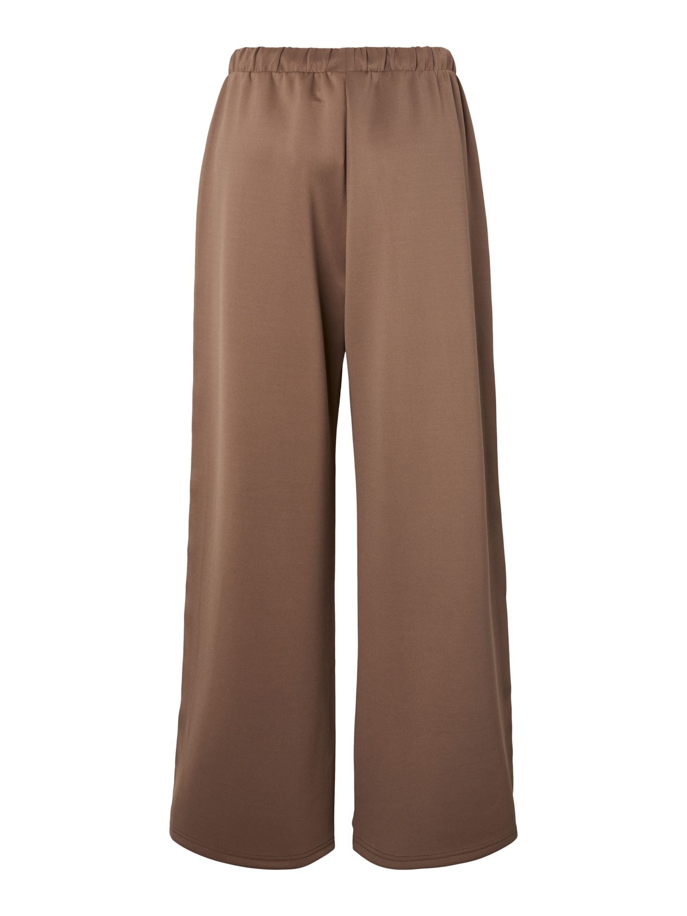 Wide Leg Pantalon 'PCTRACK' PIECES en marron