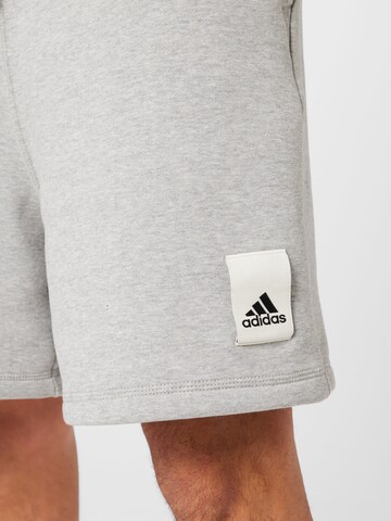 ADIDAS SPORTSWEAR Regular Workout Pants 'Lounge Fleece' in Grey