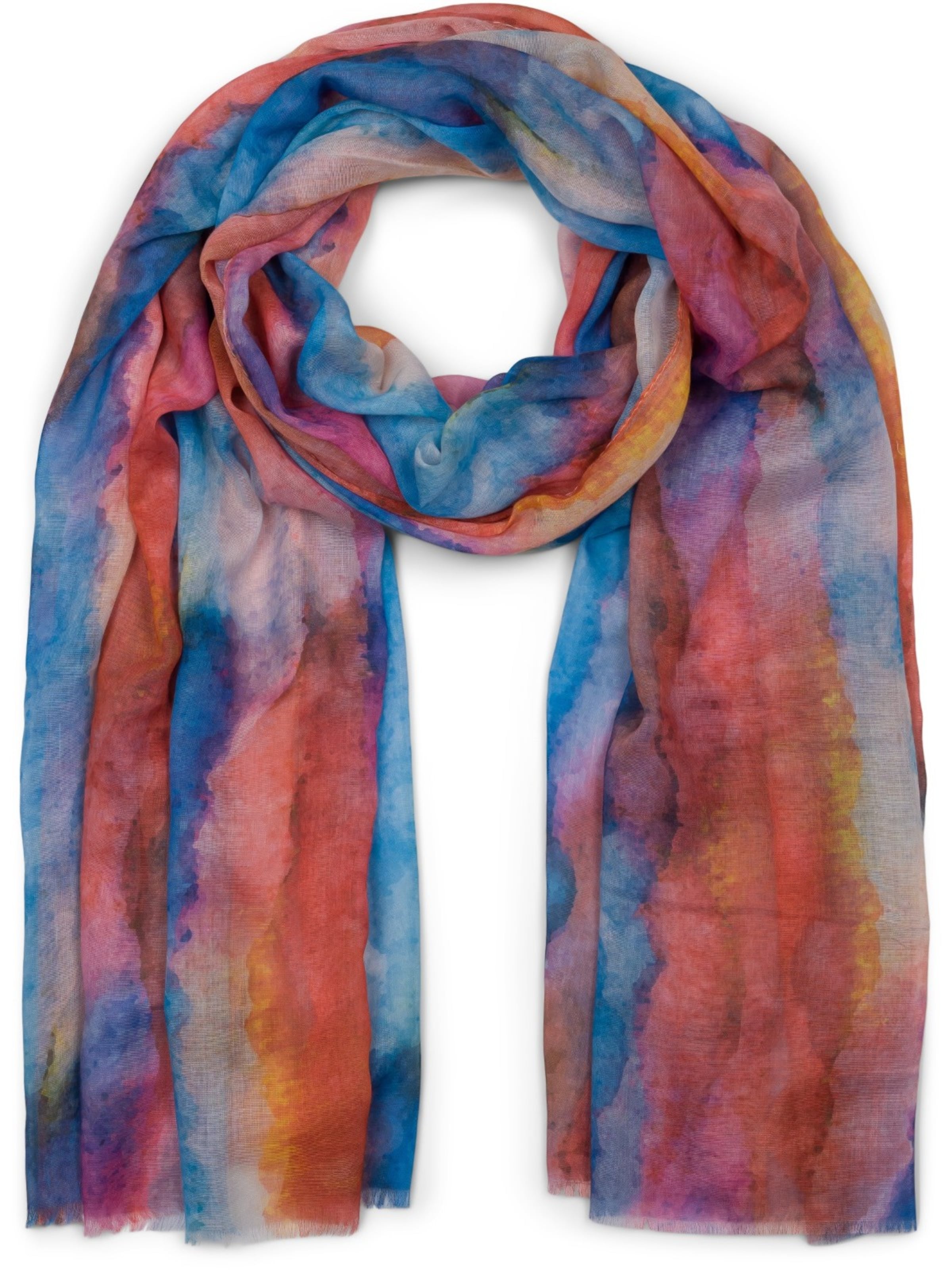 styleBREAKER Schal 'Schal Aquarell Farbverlauf'‌‌ in orangerot, Produktansicht