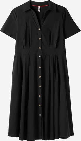 SHEEGO Shirt Dress in Black: front