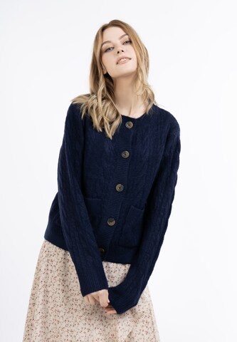 Cardigan 'Zitha' DreiMaster Vintage en bleu : devant