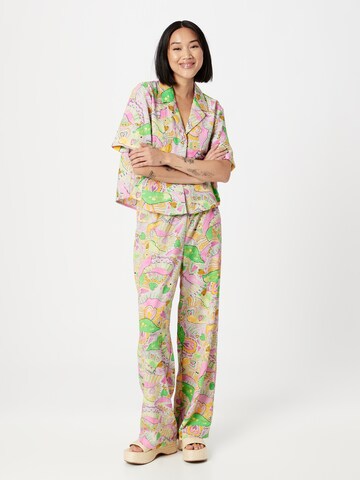 Monki - Pierna ancha Pantalón en Mezcla de colores: frente