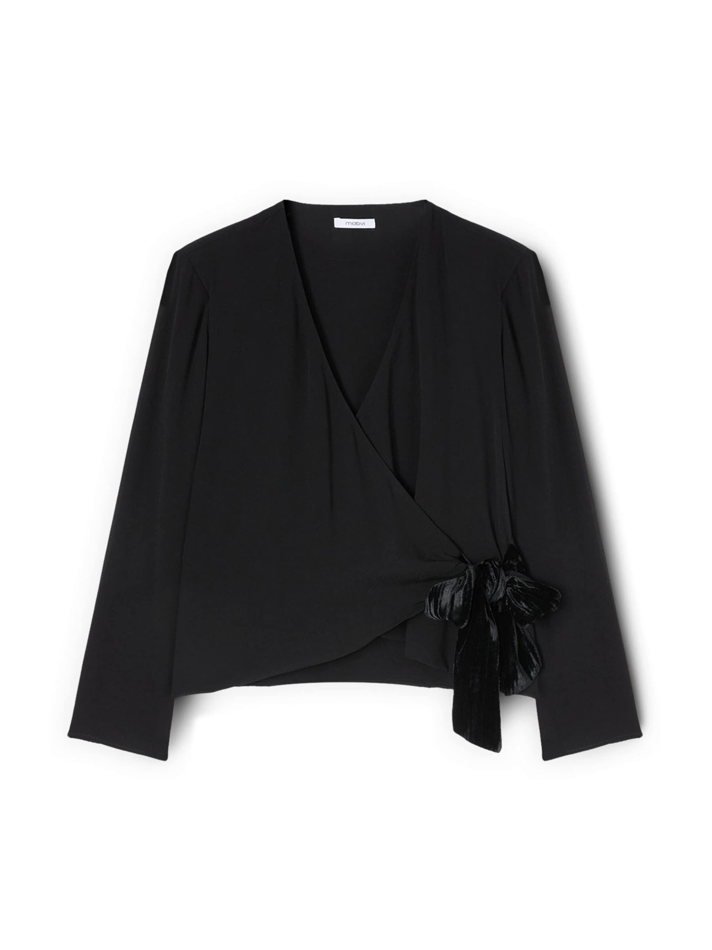 MOTIVI - Blusa en negro: frente