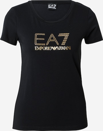 EA7 Emporio Armani Тениска в черно: отпред