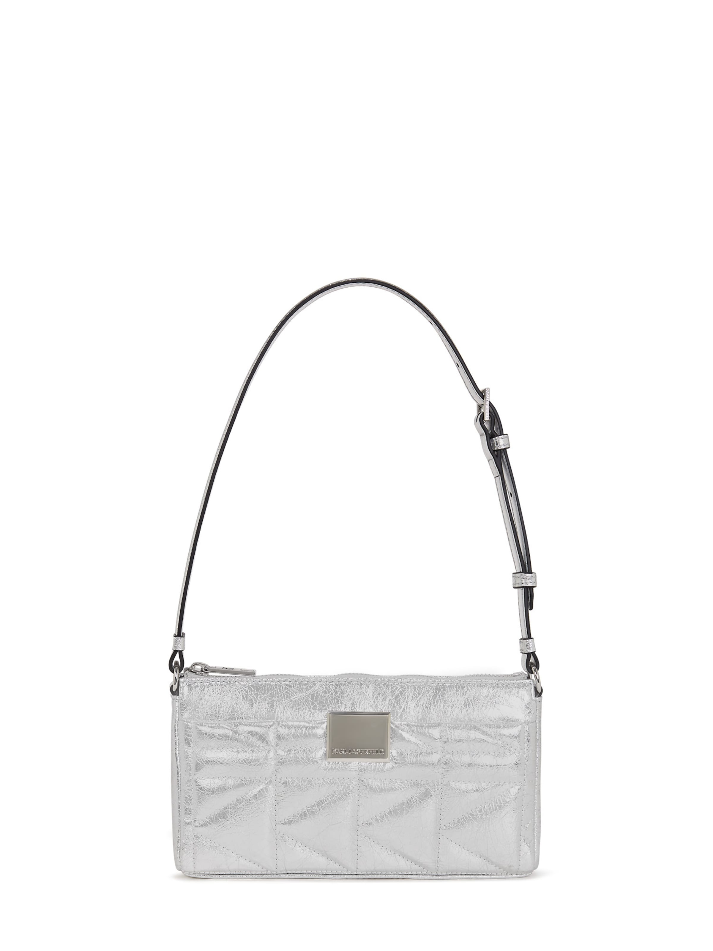 Karl Lagerfeld Τσάντα ώμου 'Kuilt' σε ασημί, Άποψη προϊόντος