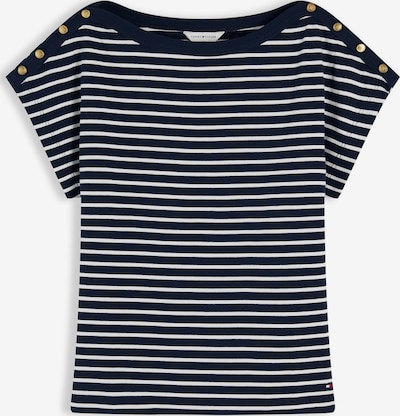 XXS dydžio Marškinėliai iš TOMMY HILFIGER, spalva – kremo / tamsiai mėlyna, Prekių apžvalga