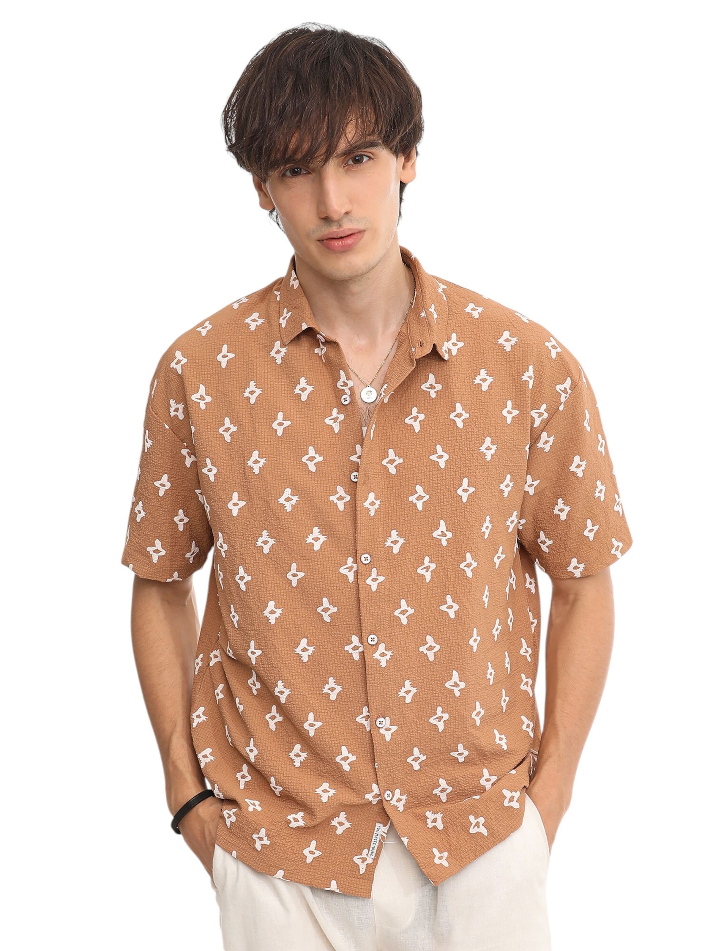 Campus Sutra Regular Fit Skjorte ' Tottie ' i brun: forside