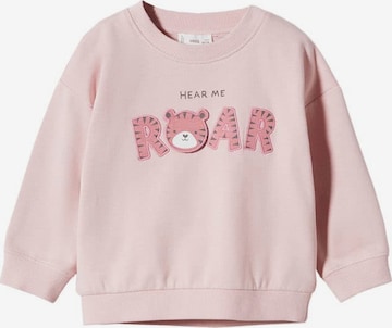 MANGO KIDS Sweatshirt 'ROAR' in Pink: predná strana