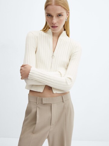 Cardigan 'Teriyaki' MANGO en beige : devant