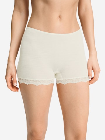 Hanro Broekje ' Woolen Lace ' in Wit: voorkant
