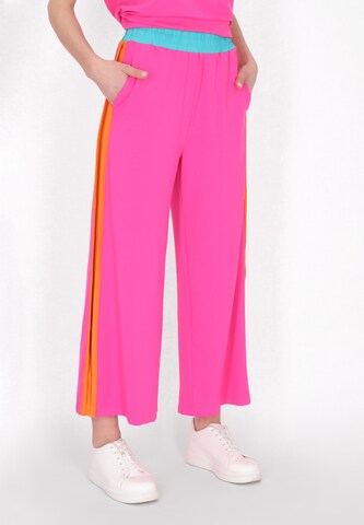usha BLUE LABEL - Pierna ancha Pantalón en rosa: frente