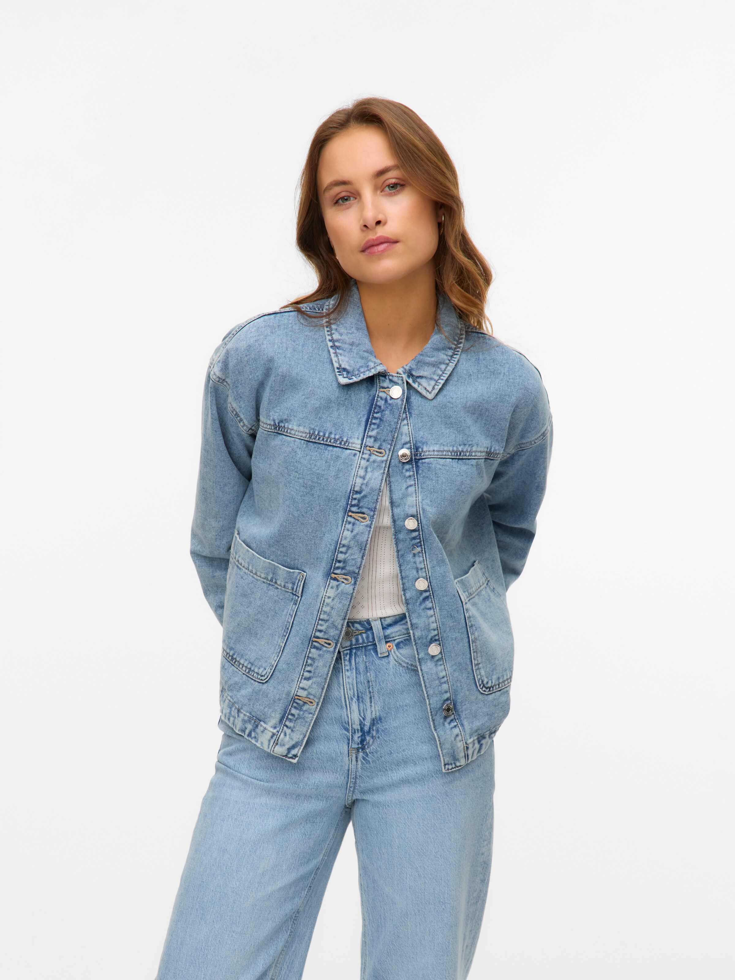 VERO MODA Φθινοπωρινό και ανοιξιάτικο μπουφάν 'VMJamie' σε μπλε: μπροστά