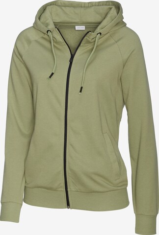 LASCANA Sweatjacke in Grün