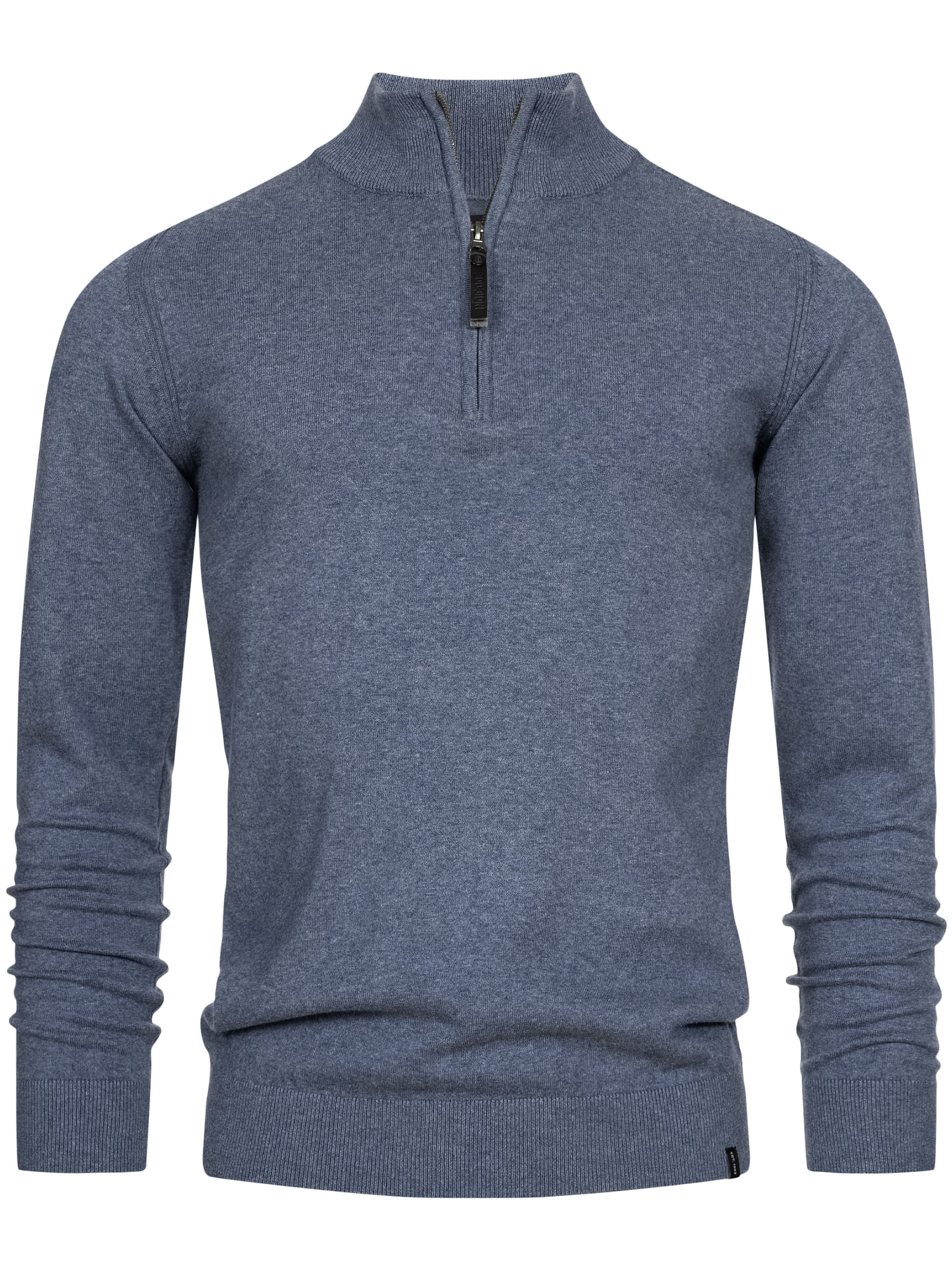 INDICODE JEANS Sweater ' Gore ' in Blue: front