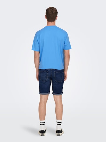 Only & Sons Regular Shorts 'Ply' in Blau