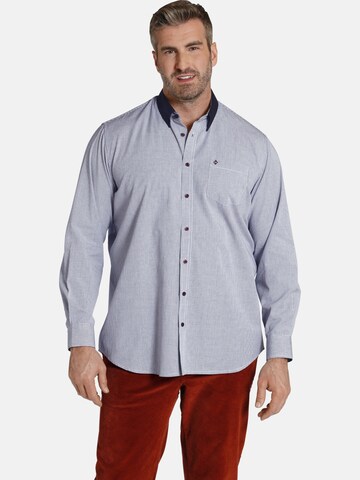 Charles Colby Comfort fit Button Up Shirt 'Duke Arawn' in Blue