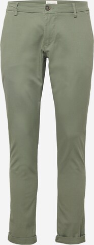 Coupe slim Pantalon 'Andrik' Bruun & Stengade en vert : devant