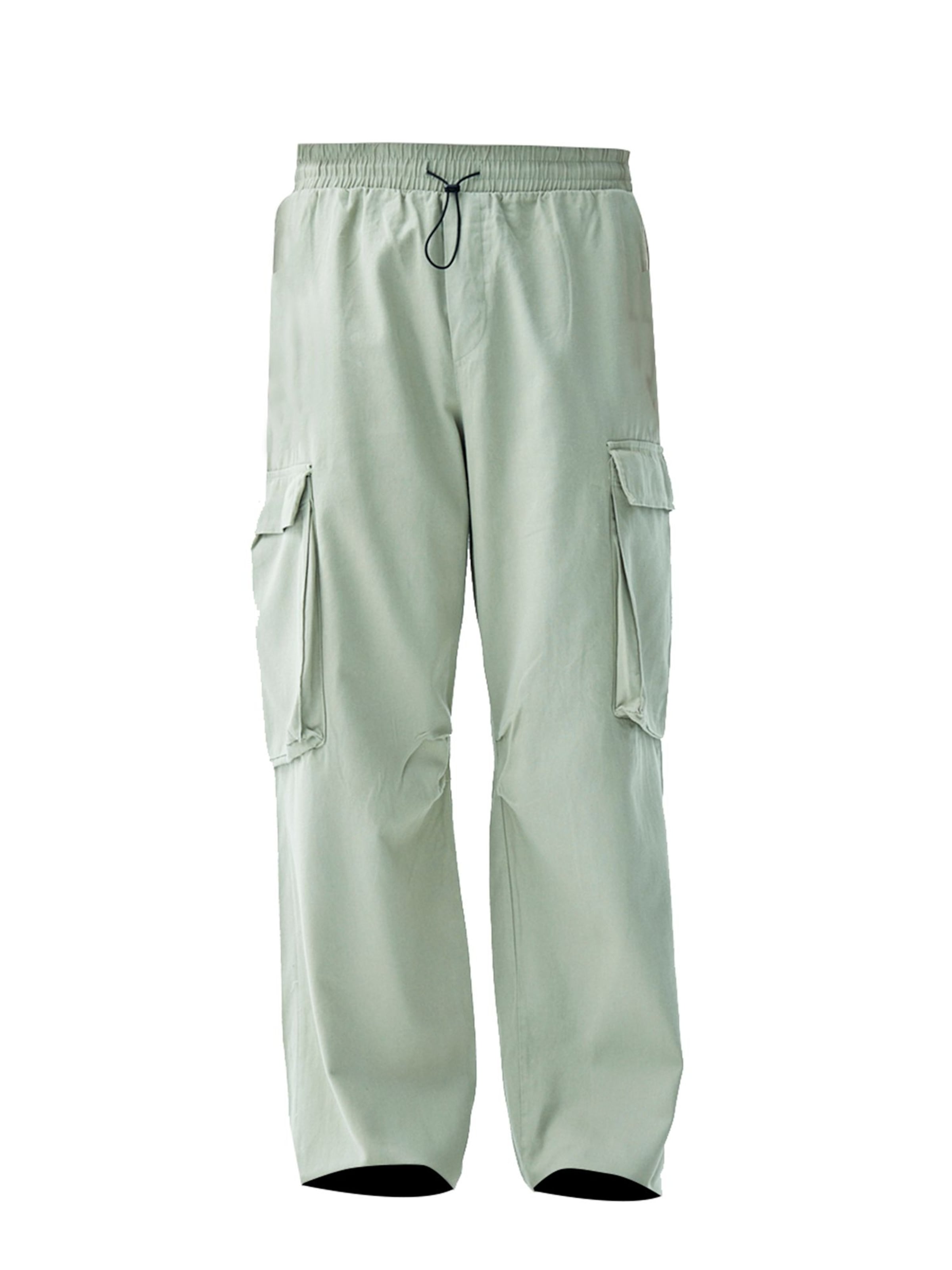 VAMOS CLO Avar lõige Klapptaskutega püksid, värv roheline: eest vaates