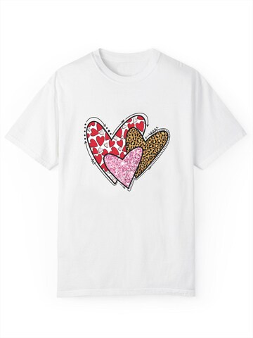 GORHEY Shirt 'Women's Summer Casual Cotton T-Shirt with Heart Print' in White