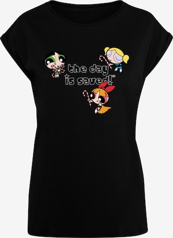 ABSOLUTE CULT Shirt 'The Powerpuff Girls - The Day Is Saved' in Black: front
