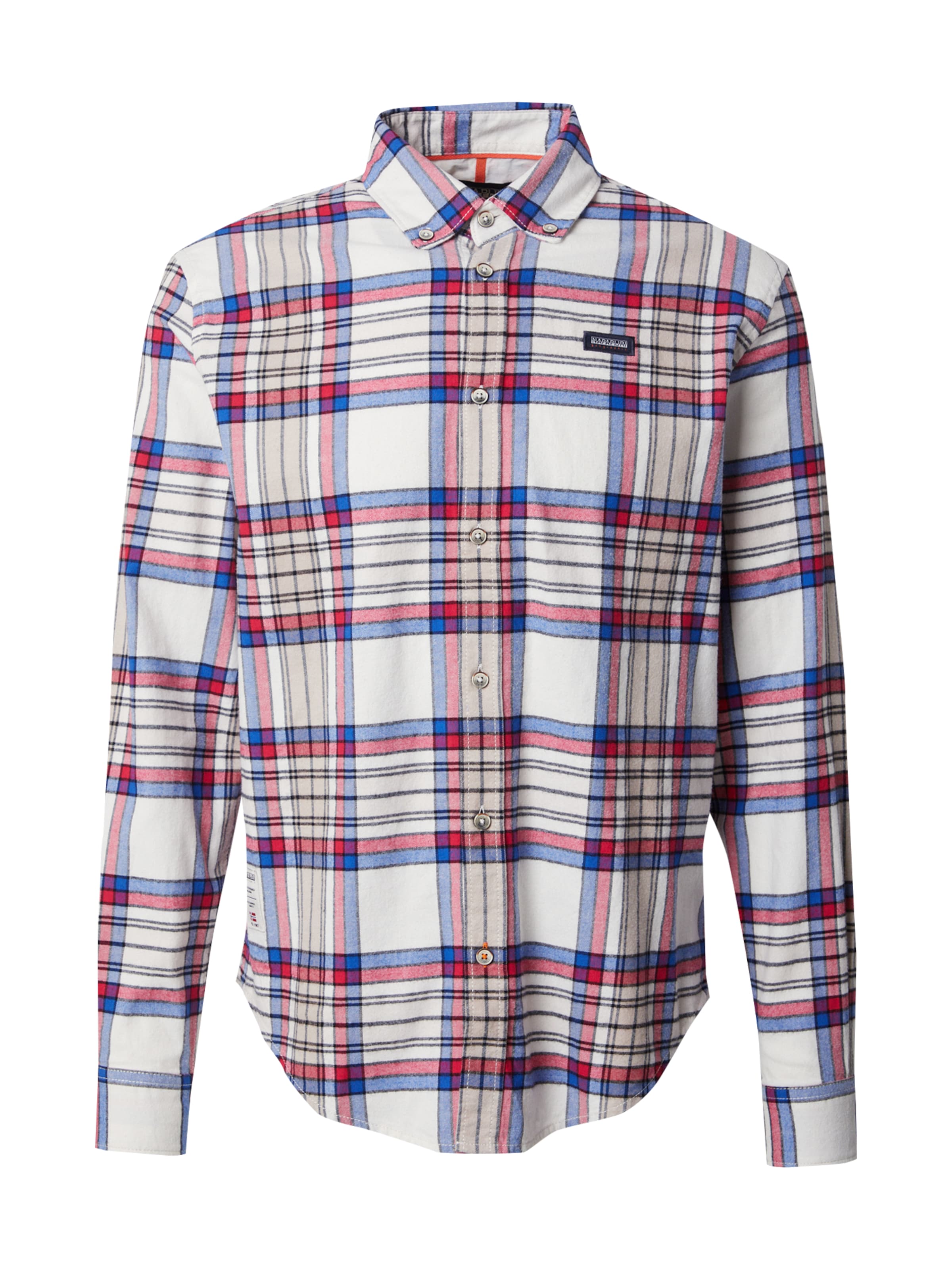 NAPAPIJRI Button Up Shirt 'G-TREKKING' in White: front