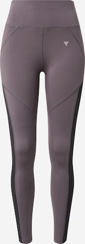 Hummel Skinny Sportbroek 'Norma' in Grijs: voorkant