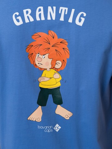 Bavarian Caps Shirt 'Grantler Klub: Pumuckl' in Blauw