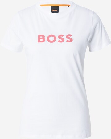 BOSS Shirt 'Elogo 5' in White: front