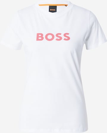 BOSS Orange Тениска 'Elogo 5' в бяло: отпред