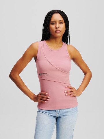 KARL LAGERFELD JEANS Top in Pink: front