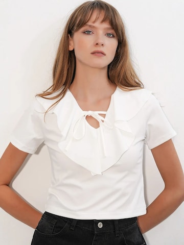 Bigdart Blouse in White: front